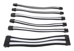 6st PC-förlängningskabelsats, 6st 300 mm hylsa PSU-förlängningskabelsats, 24-stifts moderkort CPU