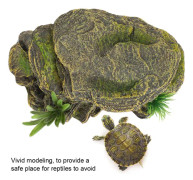 Sköldpadda Reptil Habitat Gömmer Grottor Akvarium Fisk Tank Amfibie Levande Säkra Skydd