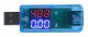 Wattmätare USB-testare Spänning Abs USB Färg Lcd Voltmeter Amperemeter Strömmätare Multimeter Laddare USB-testare (Blå) (Blå)