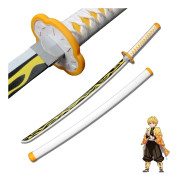 Demon Slayer Svärd Katana, Självmontering, Cosplay Vapen, Agatsuma Zenitsu