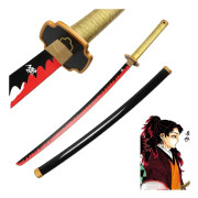 Demon Slayer Katana Svärd, Cosplay Rekvisita, Trä Samuraj Svärd, Agatsuma Zenitsu