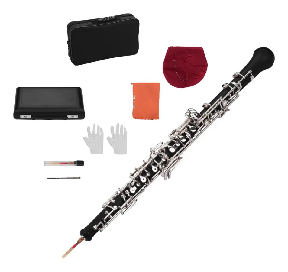 Oboe, halvautomatisk stil, silverpläterade tangenter