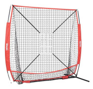 Basebollträningsnät, bärbar design, mångsidig funktion, 5x5 tum