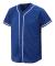 Baseballtröja för män och kvinnor, basebolltröjor för skräddarsydda skjortor med knappar, hipster hiphop sportuniformer blue xxl