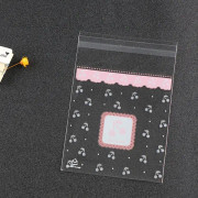 100 st presentförpackningspåse plast självhäftande DIY kexförpackningspåse bröd baktillbehör godisförpackning festdekoration