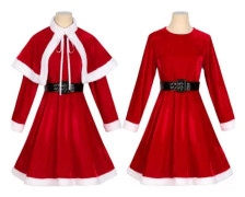 Flickor l?ng?rmad kl?nning julkl?nning set XL Cherry