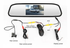 4,3 Tums Bilskärmar Bil HD Backspegel Video Automatisk Parkering Assistans LED Nattseende Backkamera (FMY)