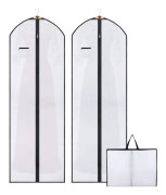 2-pack bröllopsklänningsförvaring, 180 cm antimalmedel, vikbar klädskydd av non-woven
