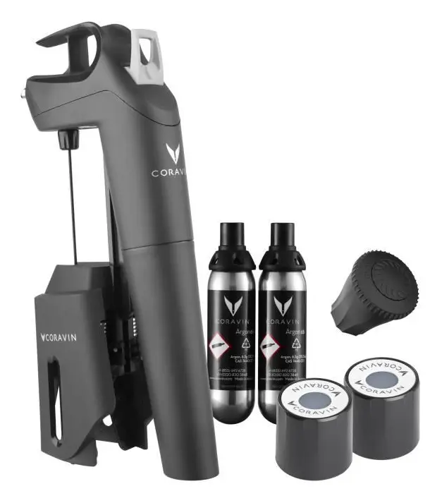 Coravin® Timeless Three + - Vinkonserveringssystem & amp; vin på glas
