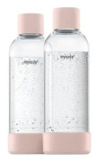 MYSODA - Set med 2 flaskor - 1 L - rosa