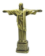 Jesus Kristus Staty, Zinklegering med Bronsbeläggning, 18 cm Hög, Kristlig Heminredning, Julklapp