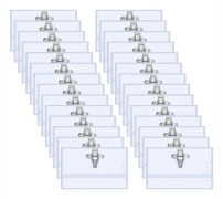 100-pack Namnskyltar 90x56mm Genomskinliga Klädnamnskyltar Klämma Namnskyltarfodral med Klämma ID-kort för Kontor Skola Resor