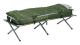 Campingsäng, Enkelsäng, Tältsäng Med Kudde, Hopfällbar Resesäng Med Robust Stålram, Lastkapacitet Upp Till 120 Kg, Oxford Green