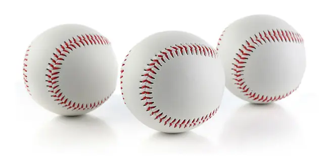 Basebollar 9 tum, 3 delar Mjuk gummikärna, handsydda basebollar
