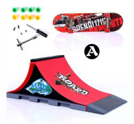 Tech Finger Skateboard Kit Finger Bike Bmx Mini Tvåhjulig Scooterbräda Skate Fingers Sport Träning Rekvisita Ramp Skate Park Leksaker Pop [DB]