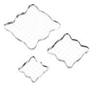 Återanvändbar spetsfodrad akrylskiva DIY Scrapbook Craft Ornament 3 st