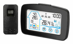 Trådlös väderstation Digital LCD-klocka Hygrometer inomhus utomhustemperatur