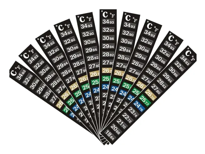 Sats med 10 LCD-termometrar, självhäftande termometer, termometer