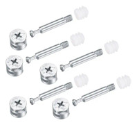 20PCS 3-i-1 Möbelanslutningssats, Excentrisk kamlås Ø15mm och M6x40mm Dyvelskruvar, Ø11mm Plastmutter