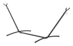 Hängmatta Ram För Hängmatta Hängmatta Stativ Med Krokar Trädgård Strand Metall 280 X 120 X 110 Cm Upp Till 120 Kg