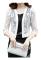 Fashion Dam Spets Cardigan Ihålig Design Cardigan för Sommar (Tre Kvartsärm Vit L)