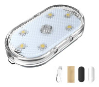 6 lysdioder Bilinredningsljus Dörr Touch Sensor Atmosfär USB Uppladdningsbar magnetisk trådlös 5v fordon