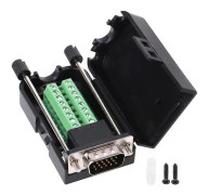 D-sub Db15 Vga Hona Hane Plug Breakout Terminals Skruv Typ Diy Connector-storlek:hane