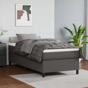 FDIT resårmadrass grå 90x190 cm konstläder - FDI7805143352398