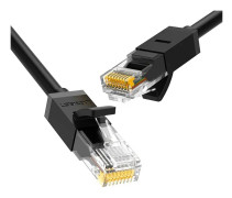 Ugreen NW102 - Nätverkskabel - RJ-45 (hane) till RJ-45 (hane) - 5 m - UTP - CAT 6 - rund, tvinnad - svart