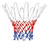 2 st röd/vit/blå nylon basketnät 12 öglor