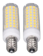 2 st LED Majslampa 102 LED 10W Dimbar PC Keramisk Energibesparande E12 Glödlampa för Hembelysning AC 100 till 120V Naturligt Ljus