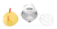 Elektrisk äggkokare i plast med kycklingmönster, multifunktionell, för frukost, kök, pochning, 220 V
