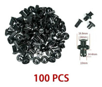 100 st klämmor fästelement skruvar fästen mutterklämma 91505-tm8-003 för