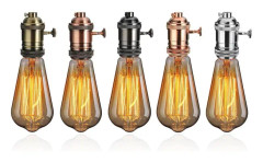 Retro Vintage Edison Industriell Glödlampa Lamphållare med Strömbrytare-Bron