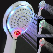 LED-duschhuvud, LED-handdusch, 3 färger temperaturkontroll duschhuvud