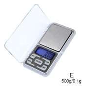 Fick Digital Våg Smycken Guld Vägning Mini LCD Våg Ele silverE 500g/0,1g