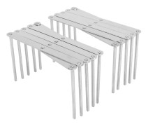2-pack Utbyggbart Potlock- och Ångkorgshållare Multifunktionell Ångkorgshållare Pannglashållare Flexibel Bräda Orga