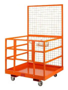 Plattform, för gaffeltruck, med säkerhet, 43x45 tum, 635 kg, röd