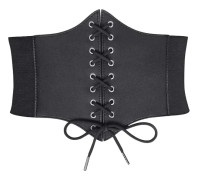 Korsettbälte för kvinnor, korsett med snörning, elastiskt brett band, knutet waspie midjebälte, höftbälte för kvinnor, kostym för midja 78 cm - 87 cm