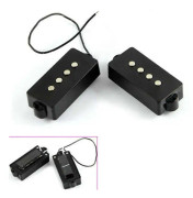 Svart 4 Strings Noiseless Pickup Set För Precision P Bass Bridge Pickup Set Nytt