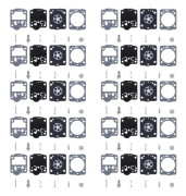 10 st/paket Förgasarkit Kompatibelt med Husqvarna 240 236 235 435 E JONSERED CS2238 CS2234 ZAMA RB149, RB 149 Membranmontage Hg