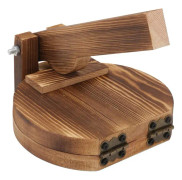 Tortillapress i trä, degpress för dumplings, traditionell degpress i trä, tortillapress, sopress (stil 1)