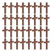 50 st Herrhänge Halsband Christian Wooden Wall Cross Je