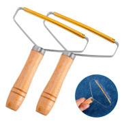 2-pack bärbar mattludd rulle, mattstädare, dubbel borste för