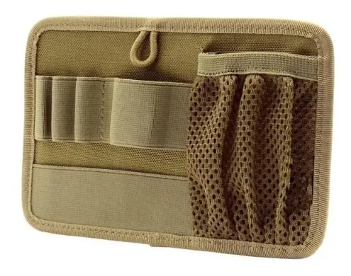 Bag Insert Modular Organizer Utility Admin Pouch Hook Fasteners - Key Holder,khaki