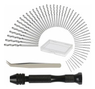 Handborr handborr med 48 stycken mini spiral försänkare (0,6-3 mm) handborr för DIY borrning
