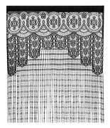 Sovrumsgarderobsdörr Mesh Gardindörröppningar （90x240cm） Svart