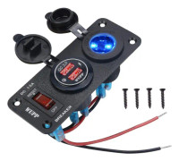 12v marinbåt cigarettändaruttag Dubbel Qc3.0 USB uttag Panel för Rv