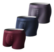 3-pack Herrunderkläder Stretchboxare Antibakteriell Andningsbar Energi Fält Terapi Underkläder Presenter C 4XL