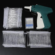 Klädmärkningspistol Prislapp Tag Gun Labeler Tag Attacher Klädmärkningspistol med 5000 vita taggar och 5 extra stålnålar